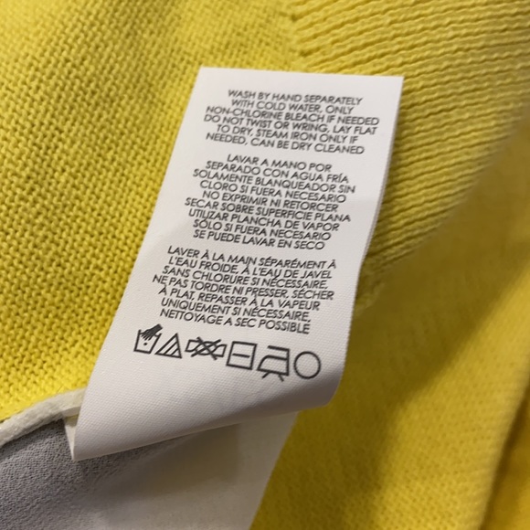 CAbi Belle Yellow & Gray Layered Lace Cardigan Sweater Size XS - Picture 10 of 11